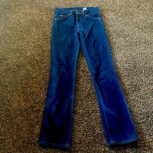 Dark blue Levi boot cut, wide 30 length 34